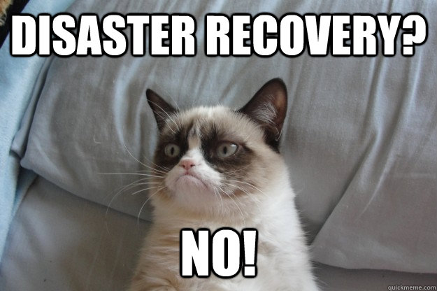 Disaster recovery? No! - Disaster recovery? No!  Misc
