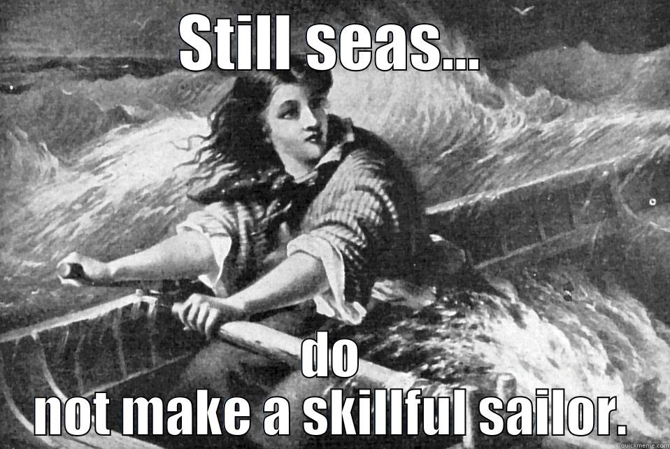 STILL SEAS... DO NOT MAKE A SKILLFUL SAILOR. Misc