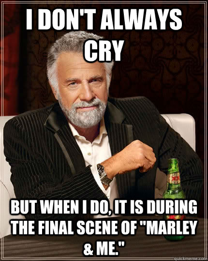 I don't always cry but when I do, it is during the final scene of 