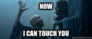 now i can touch you - now i can touch you  Pedo Voldemort