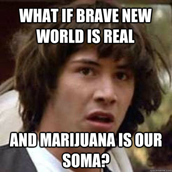 What if Brave new world is real and marijuana is our soma?  conspiracy keanu