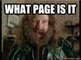 WHAT PAGE IS IT   What year is it