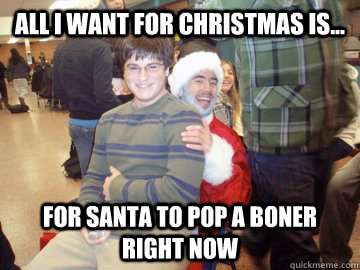 All I want for christmas is... for santa to pop a boner right now - All I want for christmas is... for santa to pop a boner right now  Meme-master Sheiny