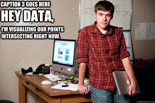 Hey Data, I'm visualizing our points intersecting right now. Caption 3 goes here  Hey Data