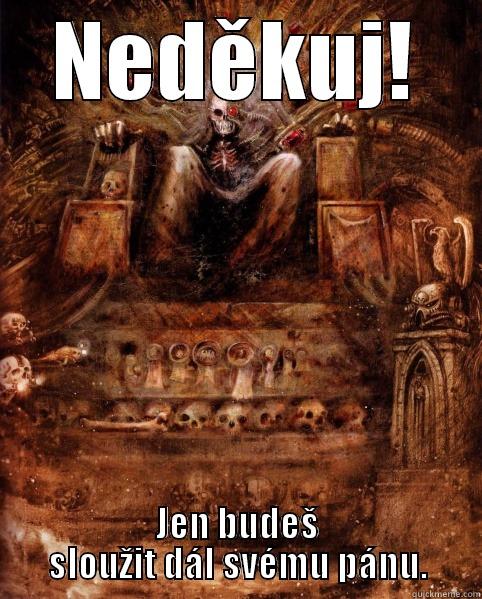 NEDĚKUJ! JEN BUDEŠ SLOUŽIT DÁL SVÉMU PÁNU. Misc