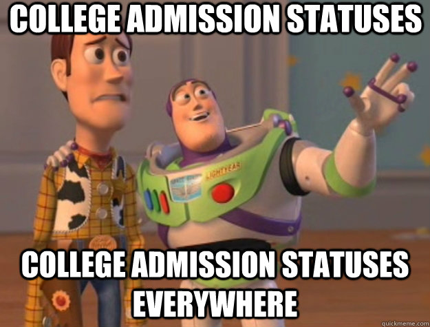 college admission statuses college admission statuses everywhere  Toy Story