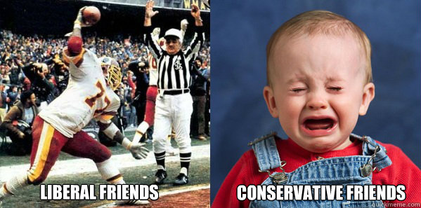 Conservative Friends Liberal Friends  Today on Facebook
