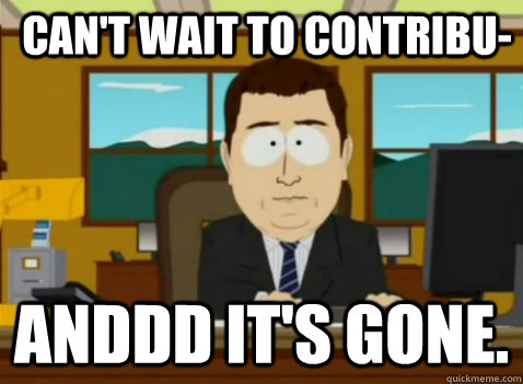 Can't wait to contribu- anddd it's gone. - Can't wait to contribu- anddd it's gone.  South Park Banker