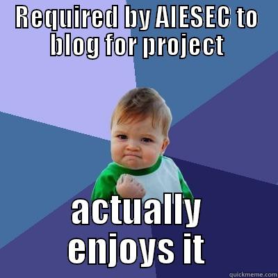 REQUIRED BY AIESEC TO BLOG FOR PROJECT ACTUALLY ENJOYS IT Success Kid