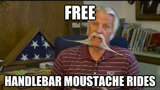 free handlebar moustache rides - free handlebar moustache rides  handlebar guy