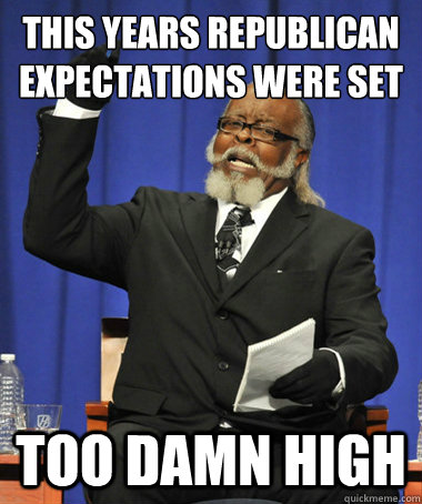 This years republican expectations were set too damn high  The Rent Is Too Damn High