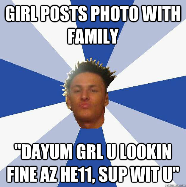 girl posts photo with family 