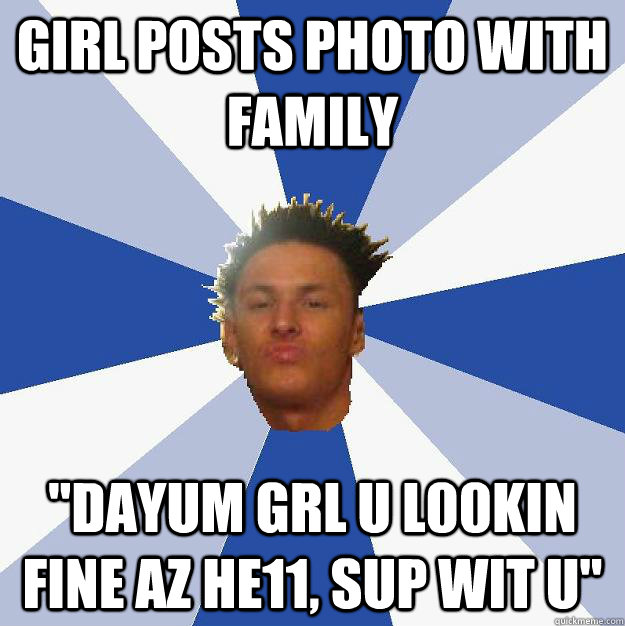 girl posts photo with family 