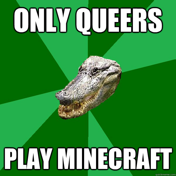 only queers play minecraft  