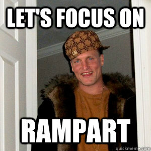 let's focus on rampart  Scumbag Woody Harrelson