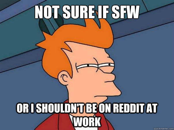 Not sure if SFW Or i shouldn't be on reddit at work - Not sure if SFW Or i shouldn't be on reddit at work  Futurama Fry