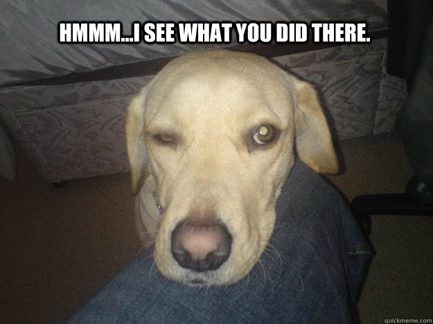 Hmmm...I see what you did there. - Hmmm...I see what you did there.  Poofter Eh