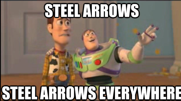Steel Arrows Steel Arrows Everywhere  Buzz and Woody