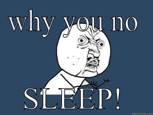 WHY YOU NO SLEEP! Y U No