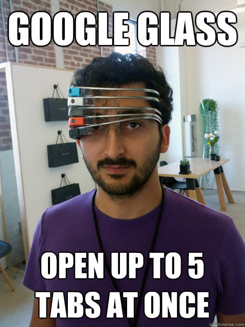 Google Glass Open up to 5 tabs at once  