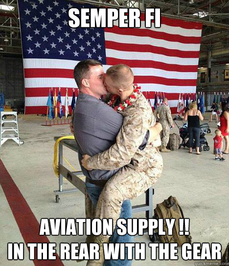 semper fi aviation supply !!            
in the rear with the gear  