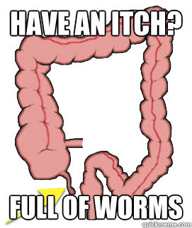 Have an itch? Full of worms  Scumbag Bowels