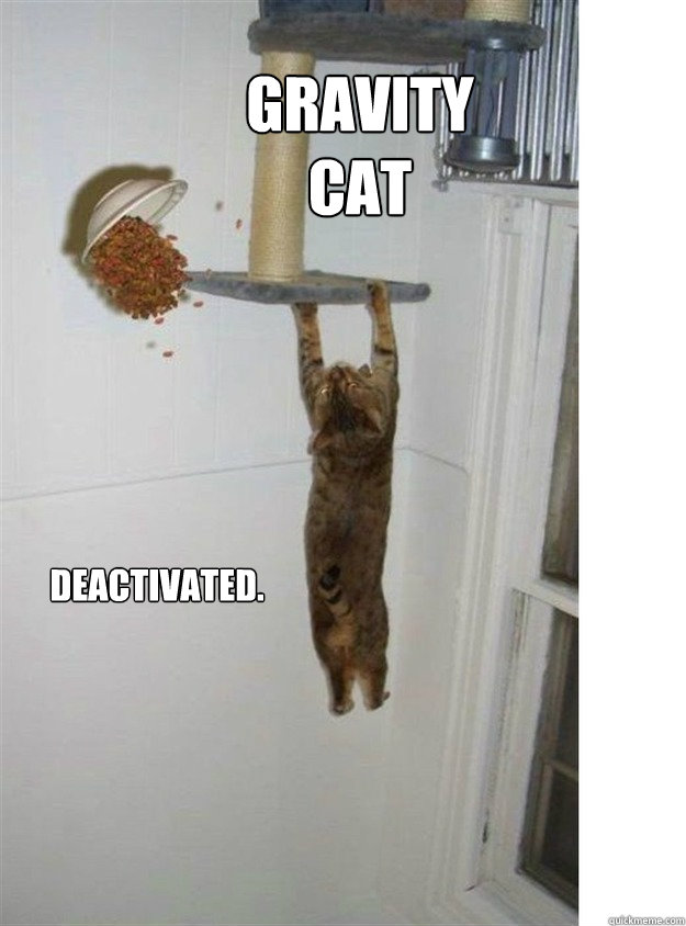 Gravity Cat Deactivated.  Gravity Cat