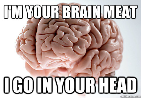 I'M YOUR BRAIN MEAT I GO IN YOUR HEAD  Scumbag Brain