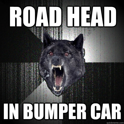 Road head in bumper car - Road head in bumper car  Insanity Wolf