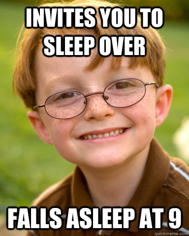 Invites you to sleep over Falls asleep at 9 - Invites you to sleep over Falls asleep at 9  Disappointing Childhood Friend