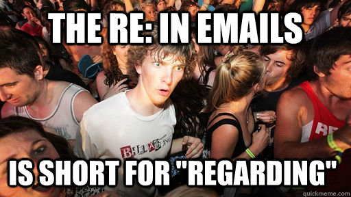 the re: in emails is short for 