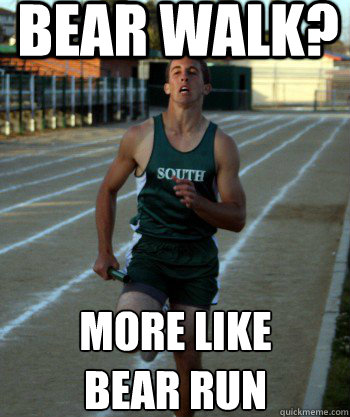 BEAR WALK? MORE LIKE
bear run - BEAR WALK? MORE LIKE
bear run  Misc