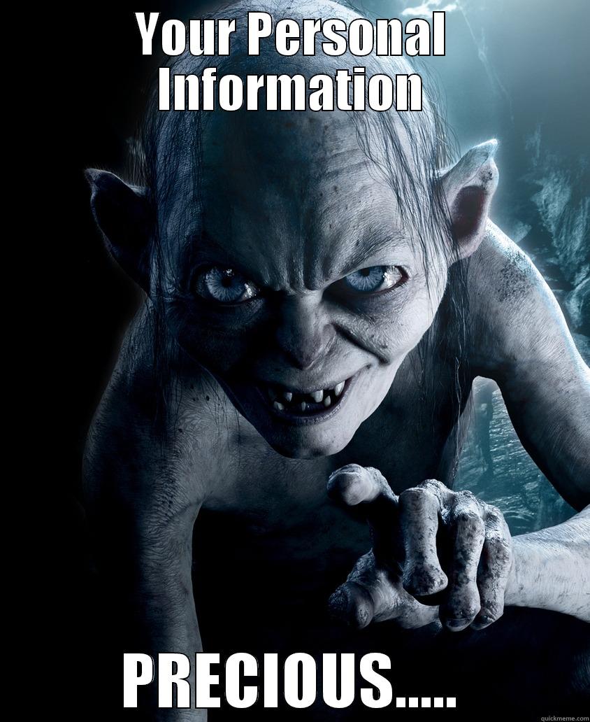 YOUR PERSONAL INFORMATION PRECIOUS..... Misc