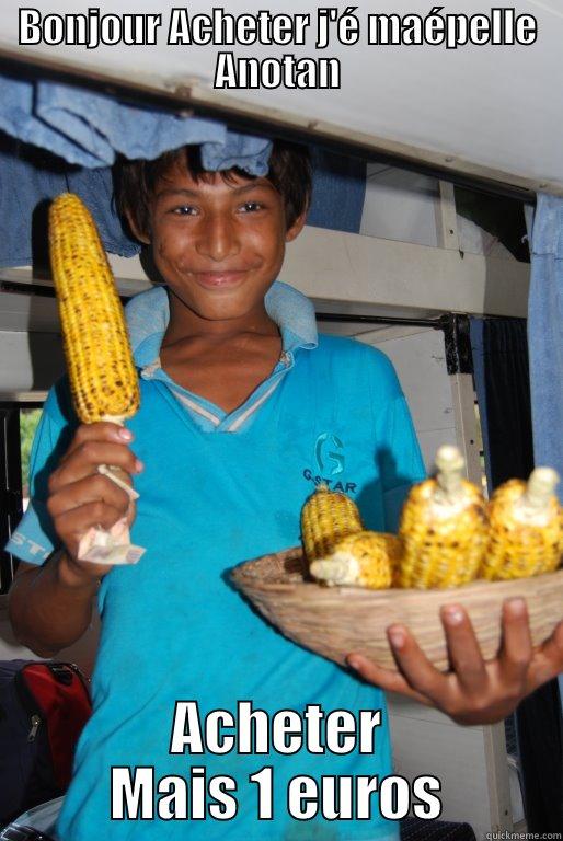 BONJOUR ACHETER J'É MAÉPELLE ANOTAN ACHETER MAIS 1 EUROS Misc