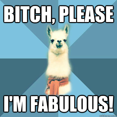 Bitch, Please I'm Fabulous!  Linguist Llama