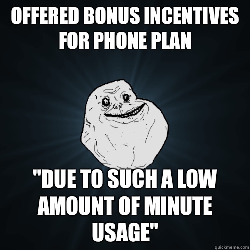 offered bonus incentives for phone plan 