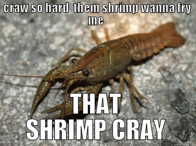 CRAW SO HARD  THEM SHRIMP WANNA FRY ME  THAT SHRIMP CRAY that fish cray