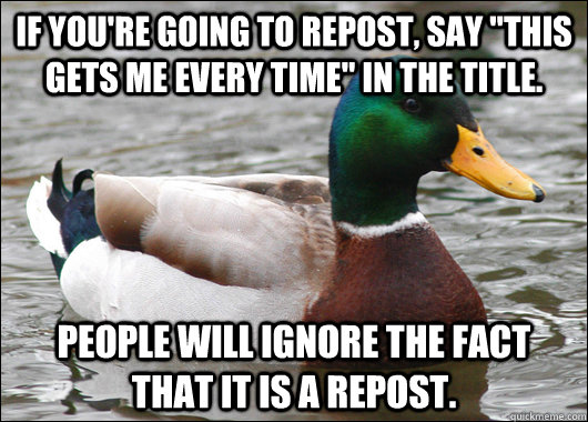 If you're going to repost, say 