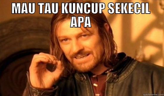 MAU TAU KUNCUP SEKECIL APA  Boromir