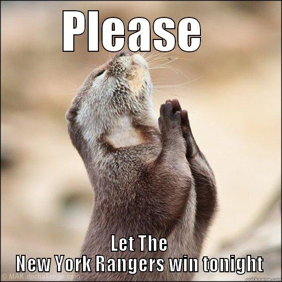 Praying Otter - PLEASE  LET THE NEW YORK RANGERS WIN TONIGHT Misc