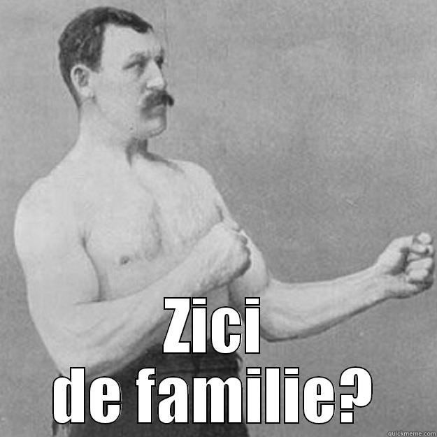  ZICI DE FAMILIE? overly manly man