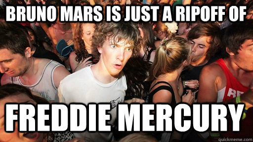 Bruno Mars Is just a ripoff of Freddie Mercury  Sudden Clarity Clarence