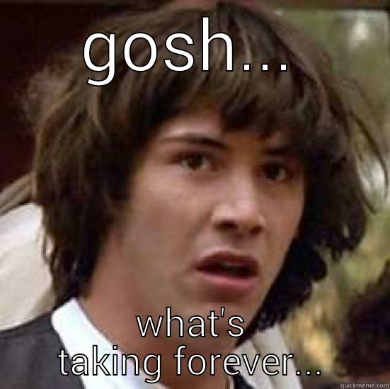 GOSH... WHAT'S TAKING FOREVER... conspiracy keanu