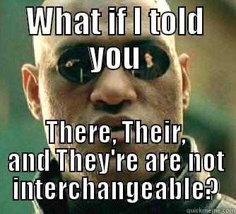 WHAT IF I TOLD YOU THERE, THEIR, AND THEY'RE ARE NOT INTERCHANGEABLE? Matrix Morpheus
