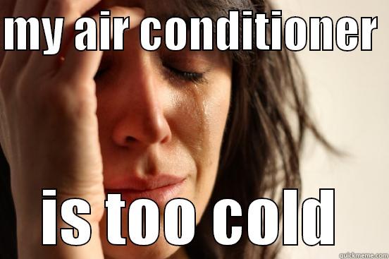 MY AIR CONDITIONER  IS TOO COLD First World Problems