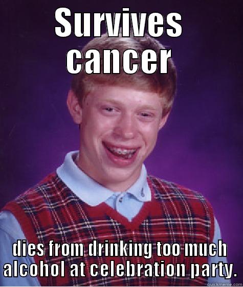 sfadsd23 34 23  - SURVIVES CANCER DIES FROM DRINKING TOO MUCH ALCOHOL AT CELEBRATION PARTY. Bad Luck Brian