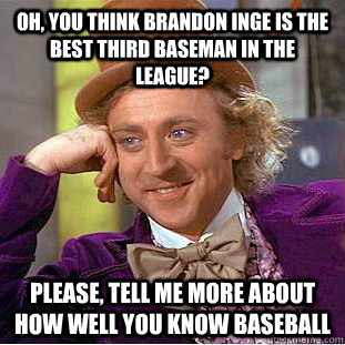 Oh, you think Brandon Inge is the best third baseman in the league? Please, tell me more about how well you know baseball  Condescending Wonka