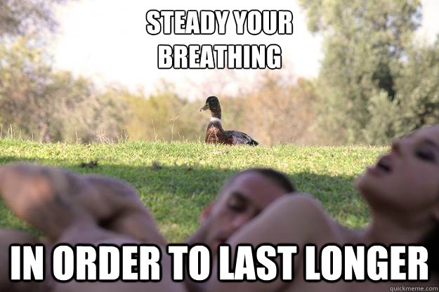 Steady your
breathing in order to last longer - Steady your
breathing in order to last longer  Misc