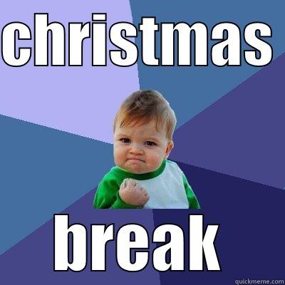 CHRISTMAS  BREAK Success Kid