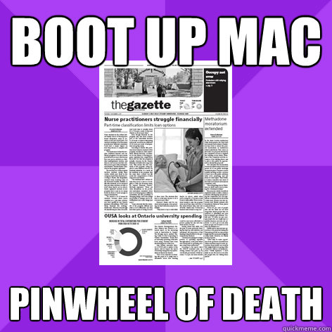 boot up mac pinwheel of death  